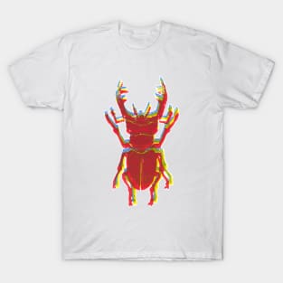 Stag Beetle Tricolore lino cut T-Shirt